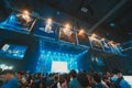 Bangkok, Thailand - Aug 18, 2018: Crowd of gamer attending stage show event of PlayStation Experience SEA South East Asia 2018