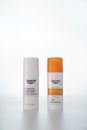Bangkok, Thailand - 18 Aug, 2019: Eucerin daily moisturizer for hypersensitive skin and sun protection product sebum control SPF