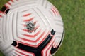 Close Up on Nike Flight The Official English Premier League Match 20/21 Ball on the Grass