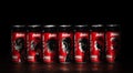 Bangkok, Thailand - August 7, 2019. Collection of Coke cans with a pattern of AVENGERS teams, Captain america, Iron man, Hulk,