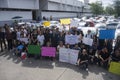 Bangkok, Thailand : August 31, 2016 - ford's car user in thailand get a flash mob at Nang Leang Racecourse to call for justic Royalty Free Stock Photo