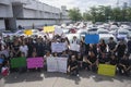 Bangkok, Thailand : August 31, 2016 - ford's car user in thailand get a flash mob at Nang Leang Racecourse Royalty Free Stock Photo