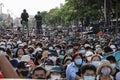 Many thousand of anti-government protesters at Democracy Monument.