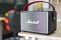 Bangkok Thailand August 14 , 2020: Marshall kilburn 2 bluetooth speaker is one of leading worldwide brand in sound amplification