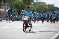 BANGKOK THAILAND : AUGUST16 : thai children riding bicycle in