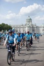 BANGKOK THAILAND : AUGUST16 : thai people riding bicycle in