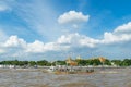 BANGKOK, THAILAND - August 13, 2017. Tourists travel by boat to