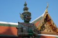 Bangkok, Thailand - 12.25.2012: Beautiful multi-colored sculptures and monuments in a Buddhist temple