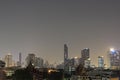 BANGKOK, THAILAND Beautiful panorama view of nightlife of Bangkok city and buildings