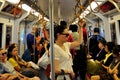 Bangkok, Thailand: BTS Skytrain Interior Royalty Free Stock Photo