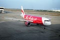 BANGKOK, THAILAND - CIRCA JAN 2014: Airliner Air-Asia Airbus A320-214 at Bangkok airport