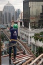 Bangkok, Thailand, during the construction of the shopping mall ZEN