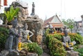 Unusual Buddhist Statues at Temple Bangkok Thailand