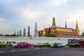 BANGKOK,THAILAND DEC 12: Traffic outside The grand palace (Wat P