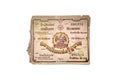 Bangkok, Thailand - December 27, 1951. 2494 Antique Lotto or Lottery on white background, isolated 686334