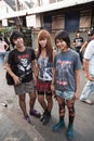 Punk and skinhead teens in Chatuchak Market