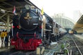 Bangkok,Thailand:December 5, 2018 - Closeup vintage steam train