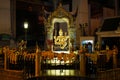 Hindu God Brahma Statue before the dawn in Bangkok Royalty Free Stock Photo