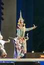 Bangkok. Thailand - 13 december 2015, Khon is dance drama of Thai classical masked, this performents is Ramayana epuc, act Vishnu