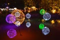 LED light tree show in Thailand illumination festival 2017 Royalty Free Stock Photo