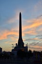 Bangkok, THAILAND - December 27 :2014. Night view Victory Monument