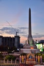 Bangkok, THAILAND - December 27 :2014. Night view Victory Monument is a large military monument in Bangkok on December 27 :2014