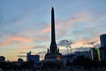 Bangkok, THAILAND - December 27 :2014. Night view Victory Monument is a large military monument in Bangkok on December 27 :2014