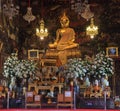 Bangkok, Thailand - December 6, 2018: Phraphutthathammisarat Lokkathatdilok, the presiding Lord Buddha statue image in the