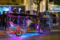 Bangkok, Thailand - December 26, 2019: Tuk tuks on the streets of Bangkok Thailand.