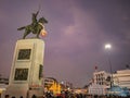 Unacquainted People visit `King taksin Festival` at Wongwianyai bangkok city Thailand