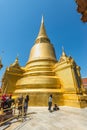 View of the Golden Stupa Phra Siratana Chedi at Grand Palace in Bangkok, Thailand