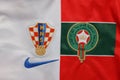 View of the Logo of Croatia Against Morocco National Football Team Crest