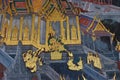 Wall paintings from a Buddhist temple depicting scenes of court life. Ancient illustrations