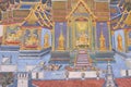 Wall paintings from a Buddhist temple depicting scenes of court life. Ancient illustrations