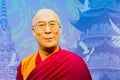 BANGKOK, THAILAND - DECEMBER 19: Wax figure of the famous Dalai Royalty Free Stock Photo