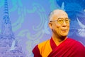 BANGKOK, THAILAND - DECEMBER 19: Wax figure of the famous Dalai Royalty Free Stock Photo