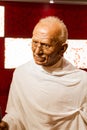 BANGKOK, THAILAND - DECEMBER 19: Wax figure of the famous Mahatma Ghandi from Madame Tussauds on December 19, 2015 in Bangkok, Th