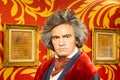 BANGKOK, THAILAND - DECEMBER 19: A waxwork of Ludwig van Beethoven on display at Madame Tussauds on December 19, 2015 in