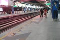 Young women waiting next BTS Skytrain