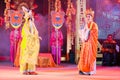 Actors Unidentified appear in a free admission public showing of Chinese opera on a street at icon siam