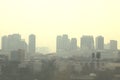 Bangkok, Thailand - 2 Feb, 2019 Bangkok covered by bad air pollution due to PM 2.5