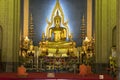 Buddha stuatue in Wat Benchamabophit Dusitwanaram or Marble Temple in Bangkok