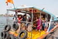 Chao Phraya Express Boat. a famous transportation service in Bangkok, Thailand operating on the Chao Phraya River. Royalty Free Stock Photo