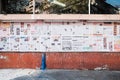 Bangkok, Thailand - 11 Feb 2017 : Chinese newspapers on the wall