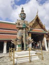 Giant Demon guardian statue located in Grand Palace ,Bangkok