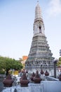 Impressive architectural details of Wat Arun (The Temple of Dawn) in Bangkok