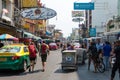 Khaosan road. a famous backpacker street Khao San in Bangkok, Thailand