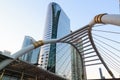 BANGKOK THAILAND - FEB 23 : Sky bridge link landmark of bangkok Royalty Free Stock Photo