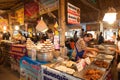 Bangkok, Thailand - Feb 11, 2018: Thai street food vendors at Lad Mayom floating market.
