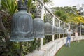 Tourist visit to Wat Saket Temple,Bangkok